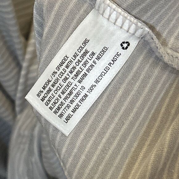 NWT Stars Above 3X Gray White Striped Sleep Shirt Dress Lounge Nightgown - Picture 6 of 16